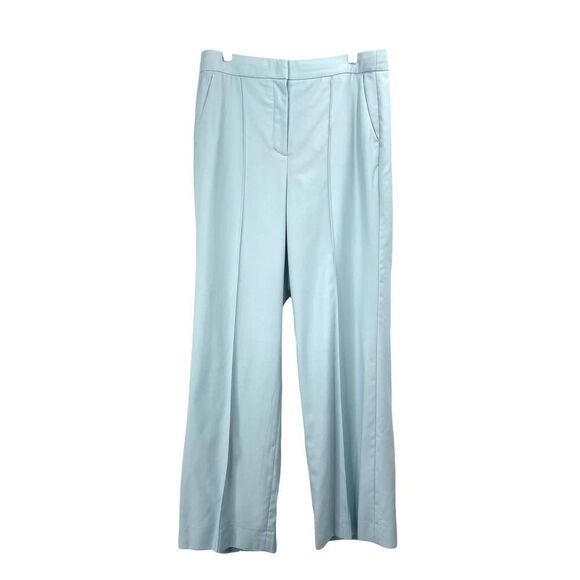 J. Crew Collection Full-length wide-leg tuxedo pant in Italian wool Sz 12 blue - Picture 4 of 11